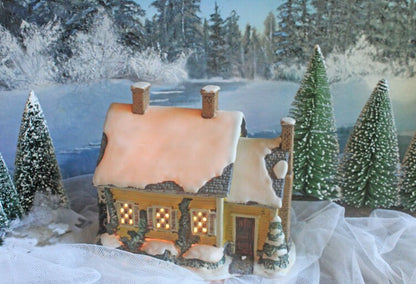 Victorian Train Station. Illuminated Christmas Village House. Potterville Station. Holiday Time. Holiday Decor. - Tampa Home & Garden Store