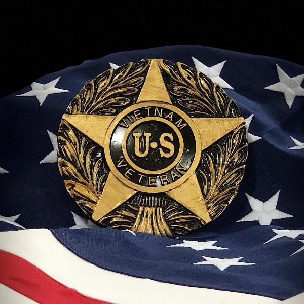 Vietnam Veteran Grave Marker & Flag Holder with Aluminum Ground Spike | Made in USA - Tampa Home & Garden Store