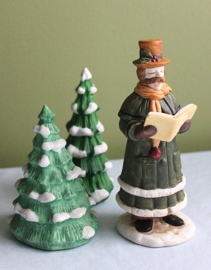 Village Accessories by Department 56.  Town Square Carolers.  Handpainted Set of Three Porcelain Figurines.  Heritage Village Collection. - Tampa Home & Garden Store