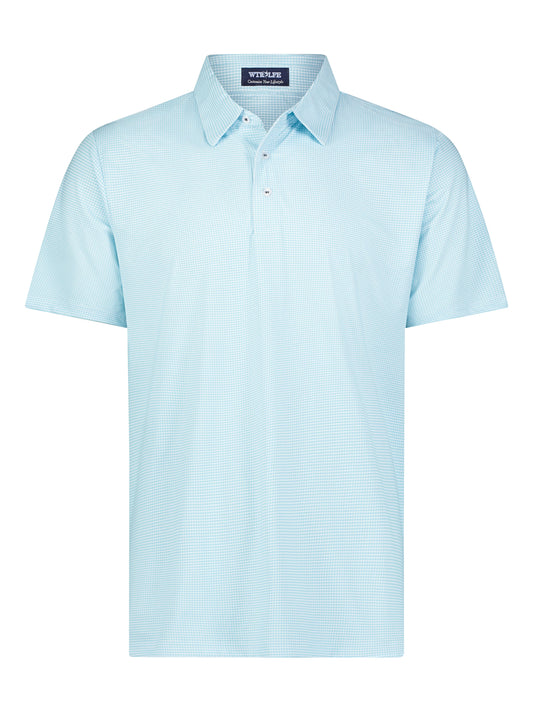 Vineyard Polo by White Water Life in light blue gingham on Tampa Home & Garden Store