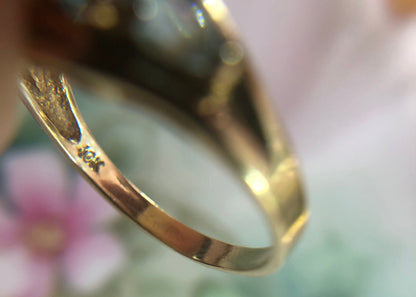 Vintage 10k Gold Ring with 5 Blue Topaz Stones - Tampa Home & Garden Store