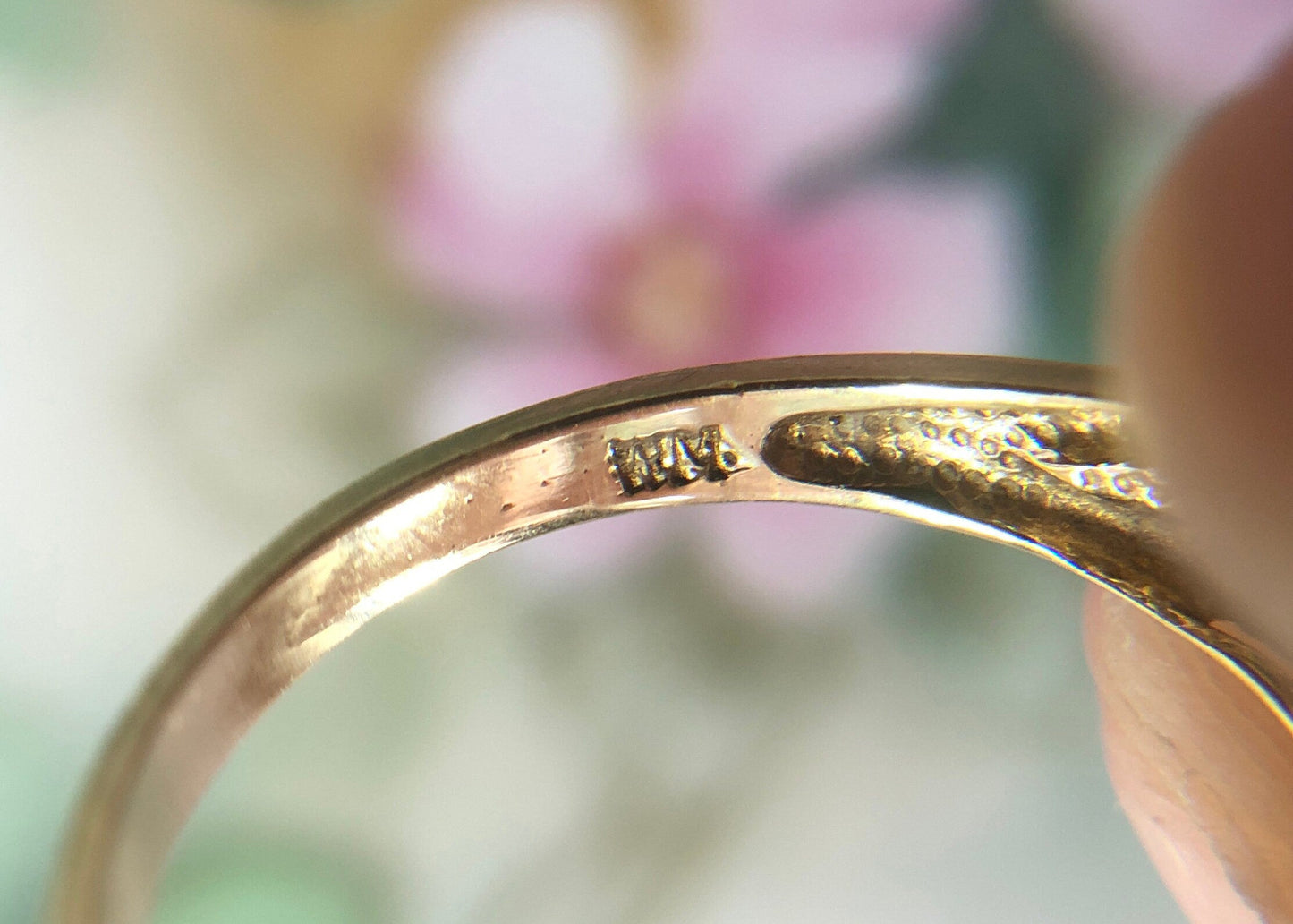 Vintage 10k Gold Ring with 5 Blue Topaz Stones - Tampa Home & Garden Store