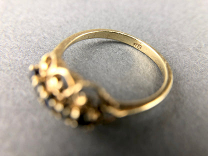 Vintage 14k Gold Sapphire Filigree Ring. Elegant Ring / Gift for Her. - Tampa Home & Garden Store