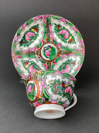 Vintage Asian Tea Set: Hand-Painted Serving Dishes, Hong Kong - Tampa Home & Garden Store