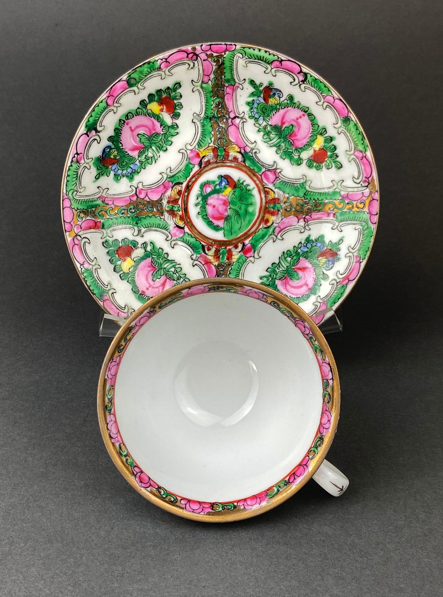 Vintage Asian Tea Set: Hand-Painted Serving Dishes, Hong Kong - Tampa Home & Garden Store