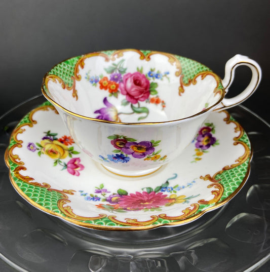 Vintage Aynsley Fine Bone China Tea Cup and Saucer - Floral England - Tampa Home & Garden Store
