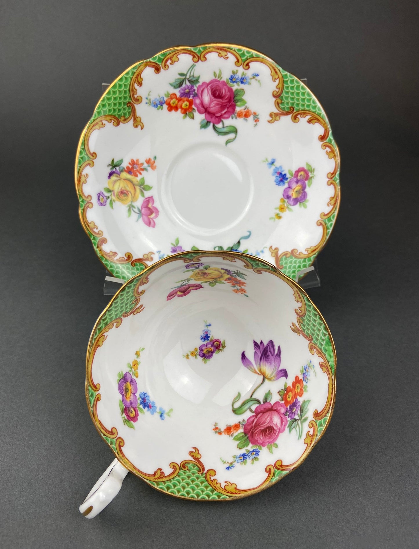 Vintage Aynsley Fine Bone China Tea Cup and Saucer - Floral England - Tampa Home & Garden Store