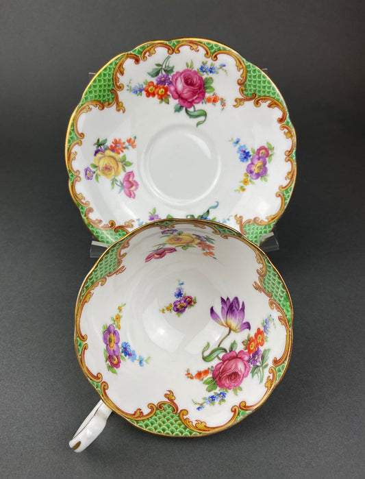 Vintage Aynsley Fine Bone China Tea Cup and Saucer - Floral England - Tampa Home & Garden Store