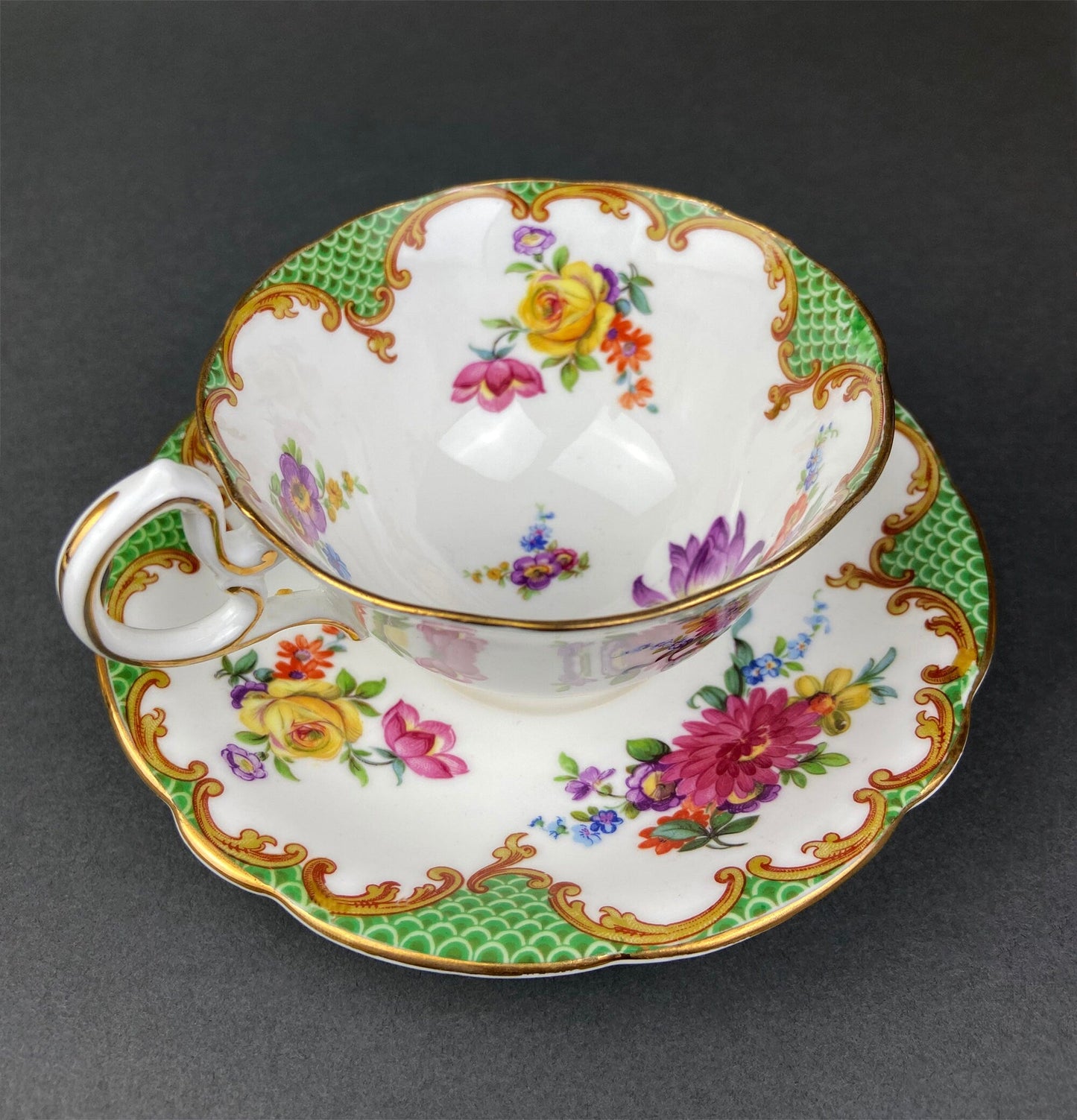 Vintage Aynsley Fine Bone China Tea Cup and Saucer - Floral England - Tampa Home & Garden Store