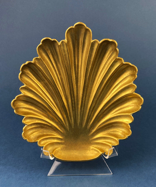 Vintage Brass Shell Shaped Footed Bowl. Gold Trinket Dish. Serving Bowl. Elegant Soap Dish. Bathroom Decor. Old Hollywood Decor. - Tampa Home & Garden Store