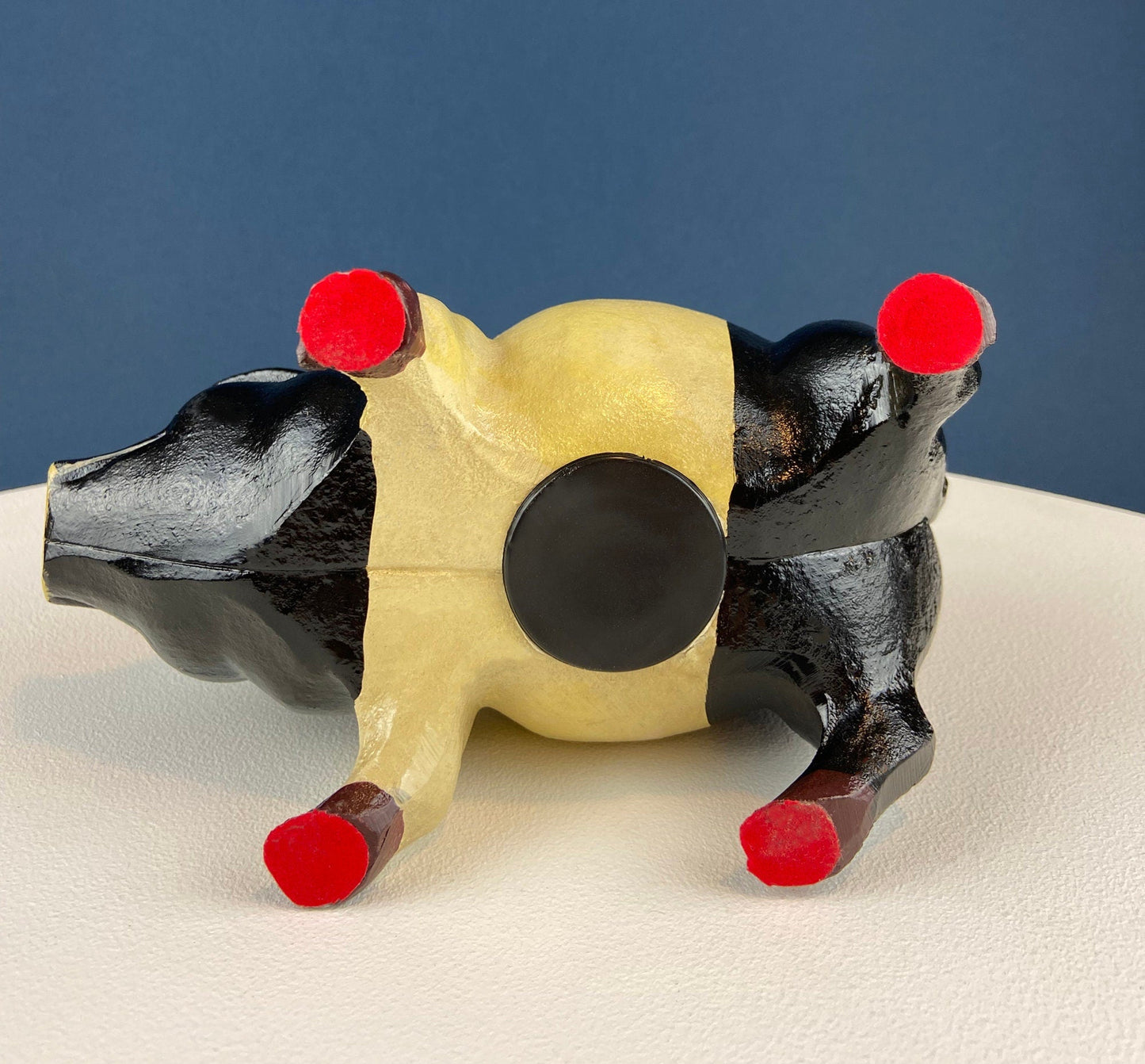 Vintage Cast Iron Piggy Bank. Black/White Metal Pig for Collecting Coins. Collectible Animal Shape Bank. Gift for Kids, Grandkids, Students - Tampa Home & Garden Store
