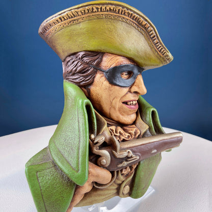 Vintage Chalkware Heads of Pirate with Parrot and Highwayman with Pistol. Life Like Caricatures of Pirate & Bandit. Wall Hangings/Wall Art. - Tampa Home & Garden Store