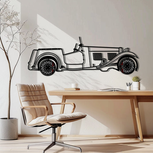 Vintage Classic Car Metal Wall Art with Rotating Wheels - Antique Roadster Silhouette Decor - Interactive Automotive Wall Art - KAFMEKA117 - Tampa Home & Garden Store