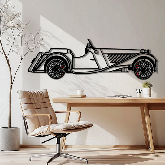 Vintage Classic Roadster Metal Car Wall Art with Rotating Wheels - Antique Car Silhouette Decor - Interactive Retro Automotive Art - KAFMEKA118 - Tampa Home & Garden Store