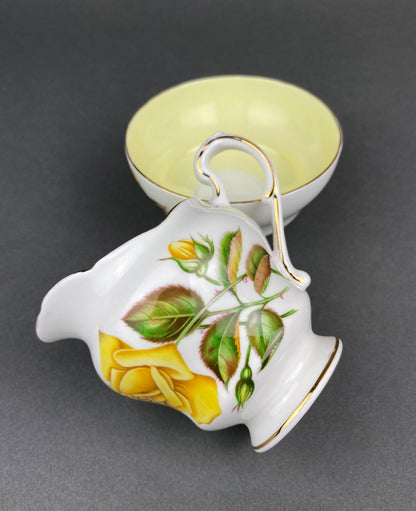 Vintage Creamer and Sugar Bowl with Lid.  Paragon Fine Bone China. By Appointment to Her Majesty The Queen Potters. Made in England. - Tampa Home & Garden Store