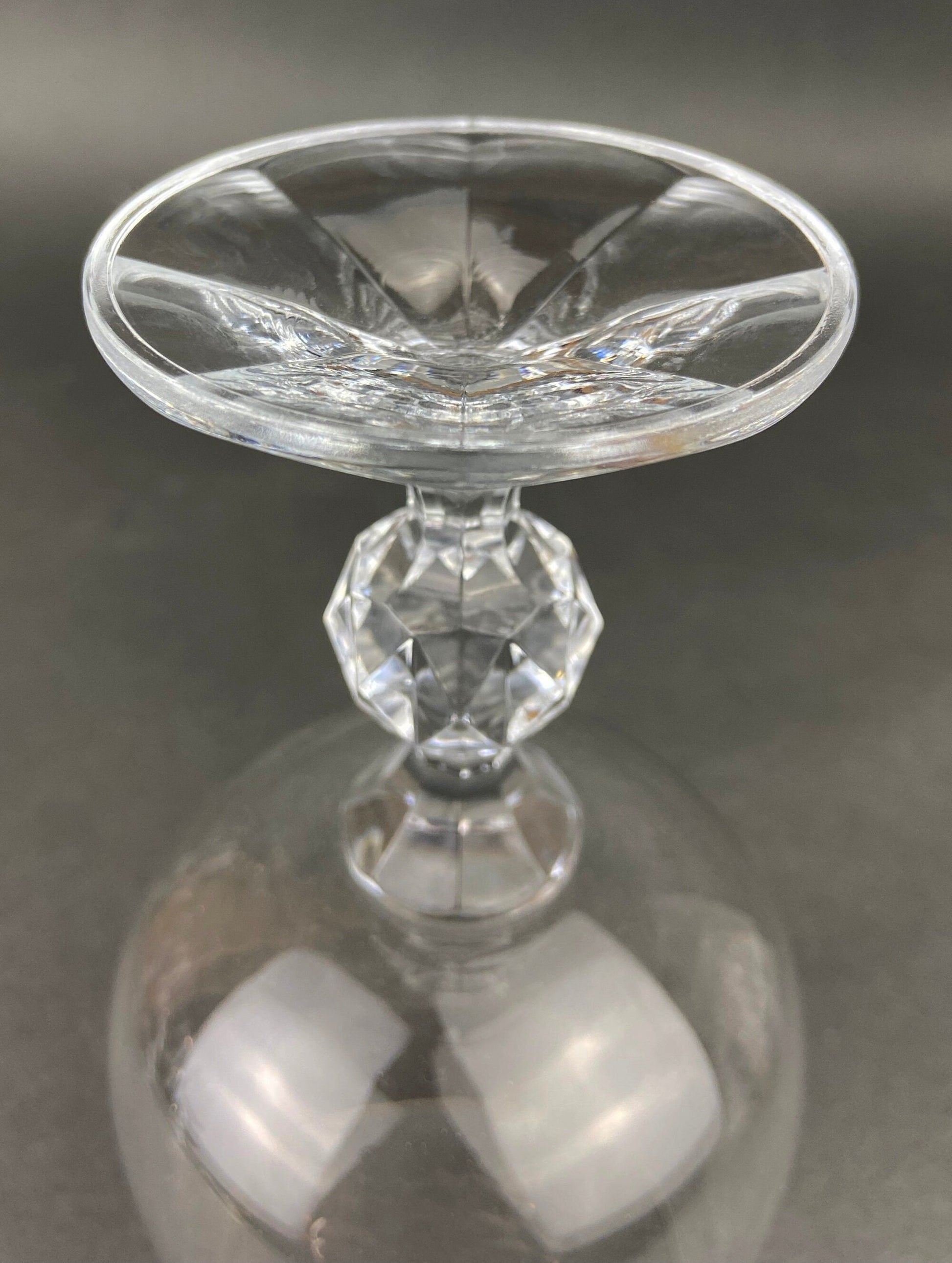 Vintage Crystal Wine or Juice Goblets.  Bohemia Crystal by Crystal-ex.  Queen's Lace Motif.  Set of Six Etched Stem Glasses. - Tampa Home & Garden Store