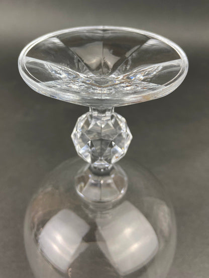 Vintage Crystal Wine or Juice Goblets.  Bohemia Crystal by Crystal-ex.  Queen's Lace Motif.  Set of Six Etched Stem Glasses. - Tampa Home & Garden Store
