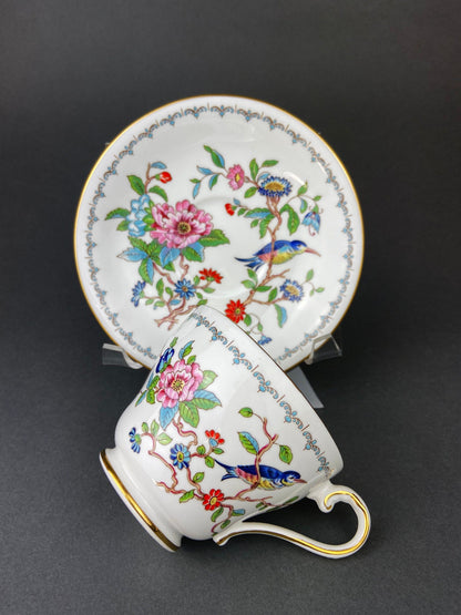 Vintage Cup and Saucer with Yellow Birds. Queens's Fine Bone China. Birds of America. Pair of Finches. Gift of Love. Modern Farmhouse. - Tampa Home & Garden Store