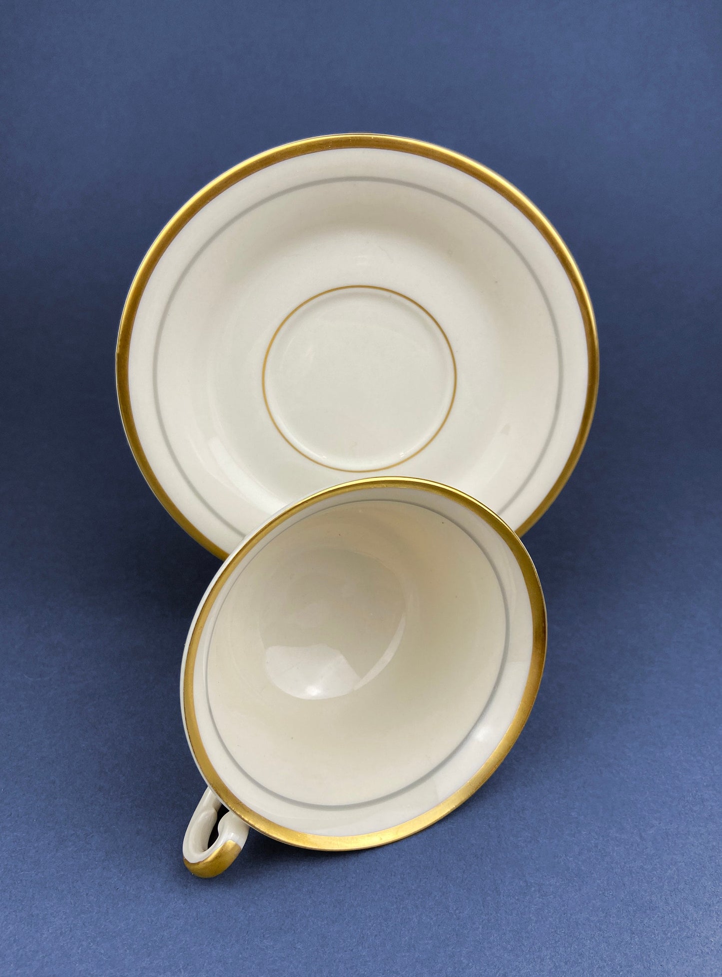 Vintage Cups and Saucers by Syracuse China. Governor Clinton Pattern.  Set of 5 Tea Cups Made in USA. - Tampa Home & Garden Store