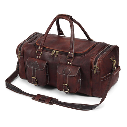 Vintage Dark Brown Traveller Duffle Bag - Tampa Home & Garden Store