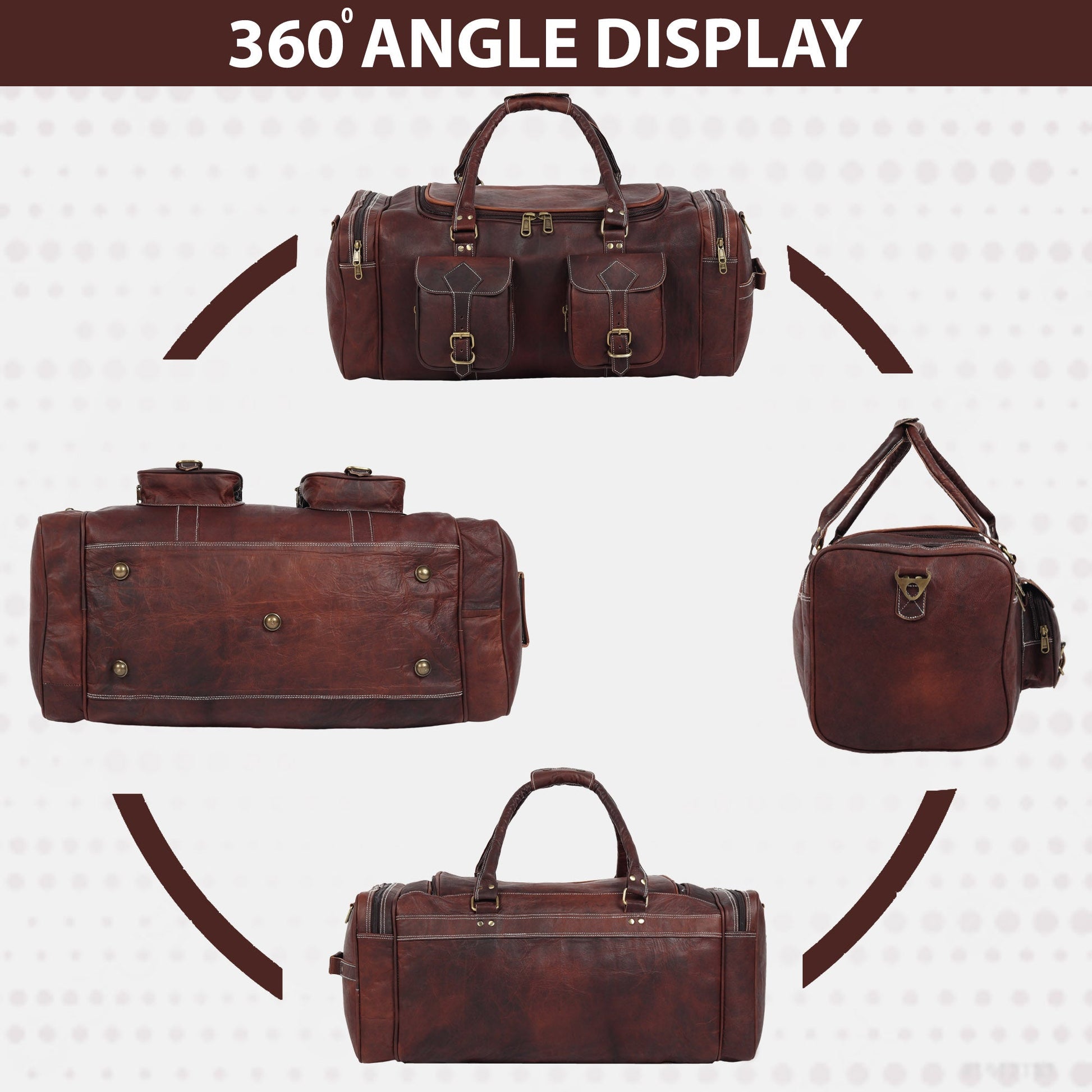 Vintage Dark Brown Traveller Duffle Bag - Tampa Home & Garden Store