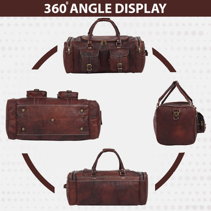 Vintage Dark Brown Traveller Duffle Bag - Tampa Home & Garden Store