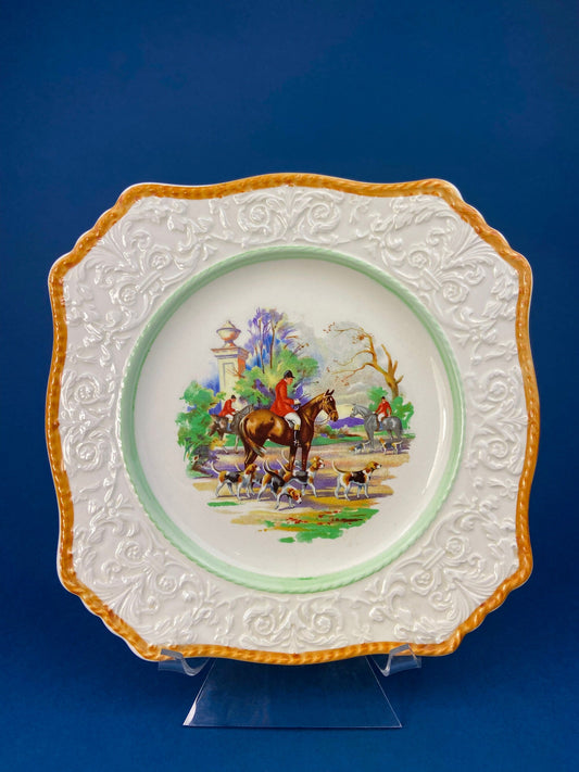Vintage Decorative Plate with Hunting Scene by Royal Winton. English Hunting Scenes Made in England. - Tampa Home & Garden Store