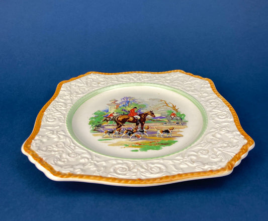 Vintage Decorative Plate with Hunting Scene by Royal Winton. English Hunting Scenes Made in England. - Tampa Home & Garden Store
