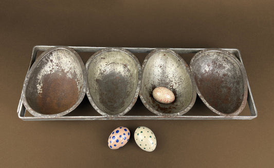 Vintage Extra Large Chocolate Egg Molds. Metal Rustic Egg Baking Forms. Original Easter Decor. Rustic Home Decor. Modern Farmhouse. - Tampa Home & Garden Store