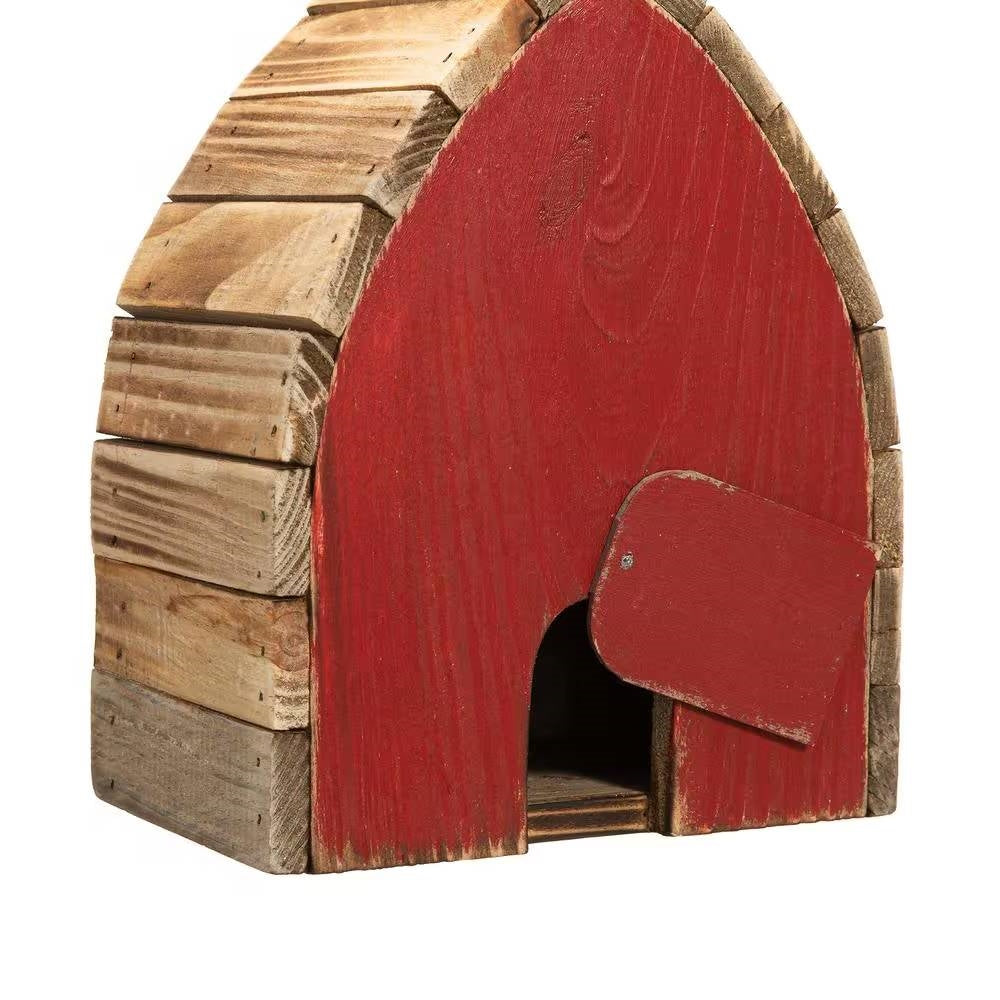 Vintage Farmhouse Style Red Solid Wood Outdoor Birdhouse - Tampa Home & Garden Store