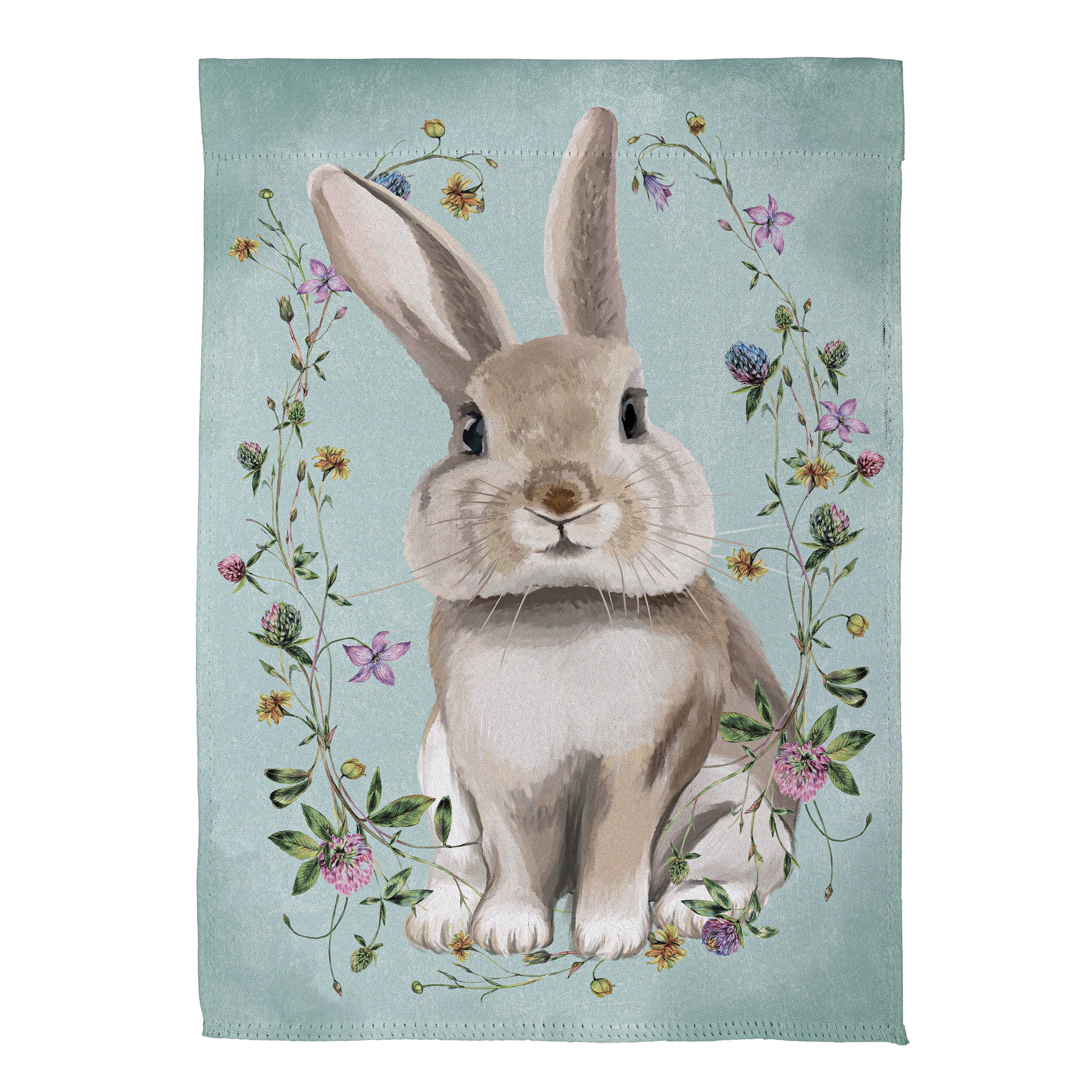 Vintage Floral Hare Suede Garden Flag - Tampa Home & Garden Store