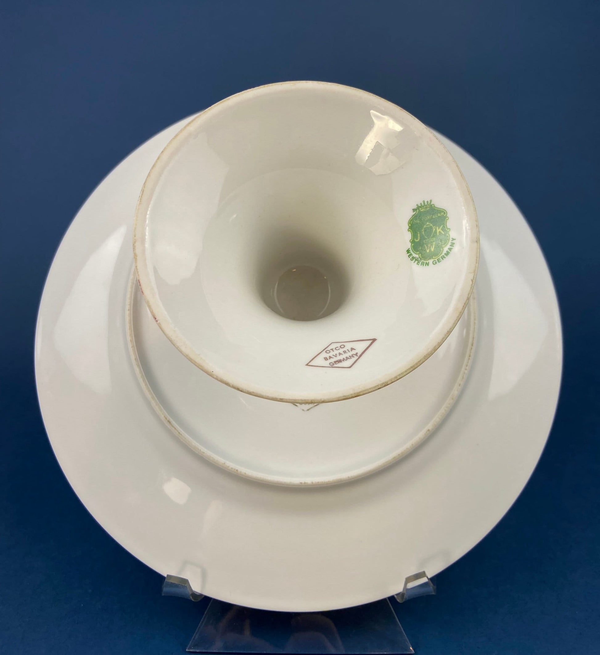 Vintage Fragonard Porcelain Footed Cake Stand, Bavaria OTCO, Collectible - Tampa Home & Garden Store