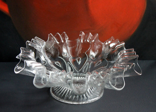 Vintage Glass Bowl. Cabinet Display Depression Glass Bowl. - Tampa Home & Garden Store
