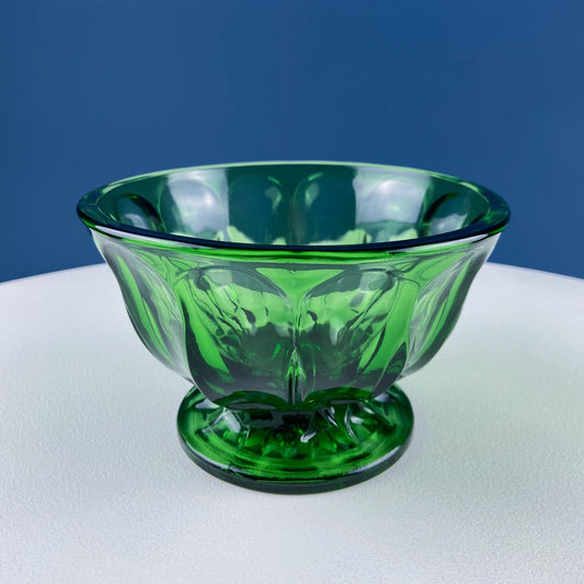 Vintage Green Glass Footed Fruit Candy Serving Bowl. Anchor Hocking Modern Collectible Dish. Dining Room Table Decor. Gift for Him Her. - Tampa Home & Garden Store