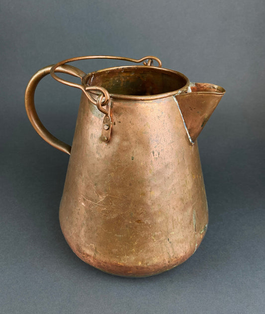 Vintage Hand Hammered Copper Jug. Primitive Pitcher. Copper Vase. Water Vessel. Collectible Rustic Home Decor. - Tampa Home & Garden Store