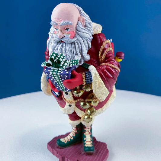 Vintage Jolly Old Elf with Gifts & Bells by Dept. 56. Santa Figurine. Christmas Decoration. Holiday Celebration. Retail or Home Decor. - Tampa Home & Garden Store