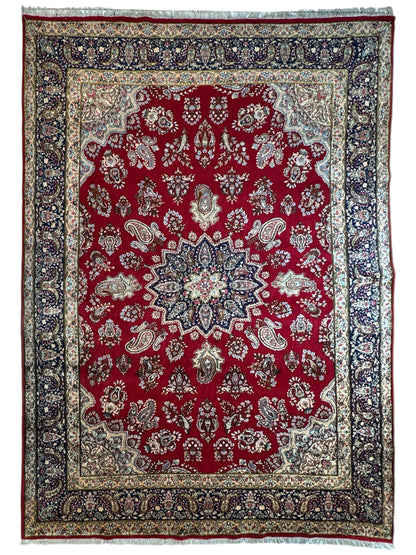 Vintage Kirman Persian Rug | 9’9” x 14’ | Thick Full-Pile Wool | Circa 1960 | K2029 - Tampa Home & Garden Store