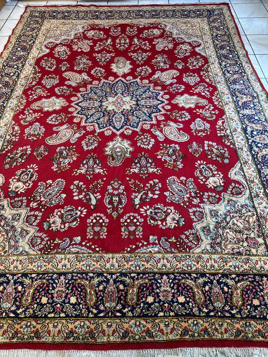 Vintage Kirman Persian Rug | 9’9” x 14’ | Thick Full-Pile Wool | Circa 1960 | K2029 - Tampa Home & Garden Store