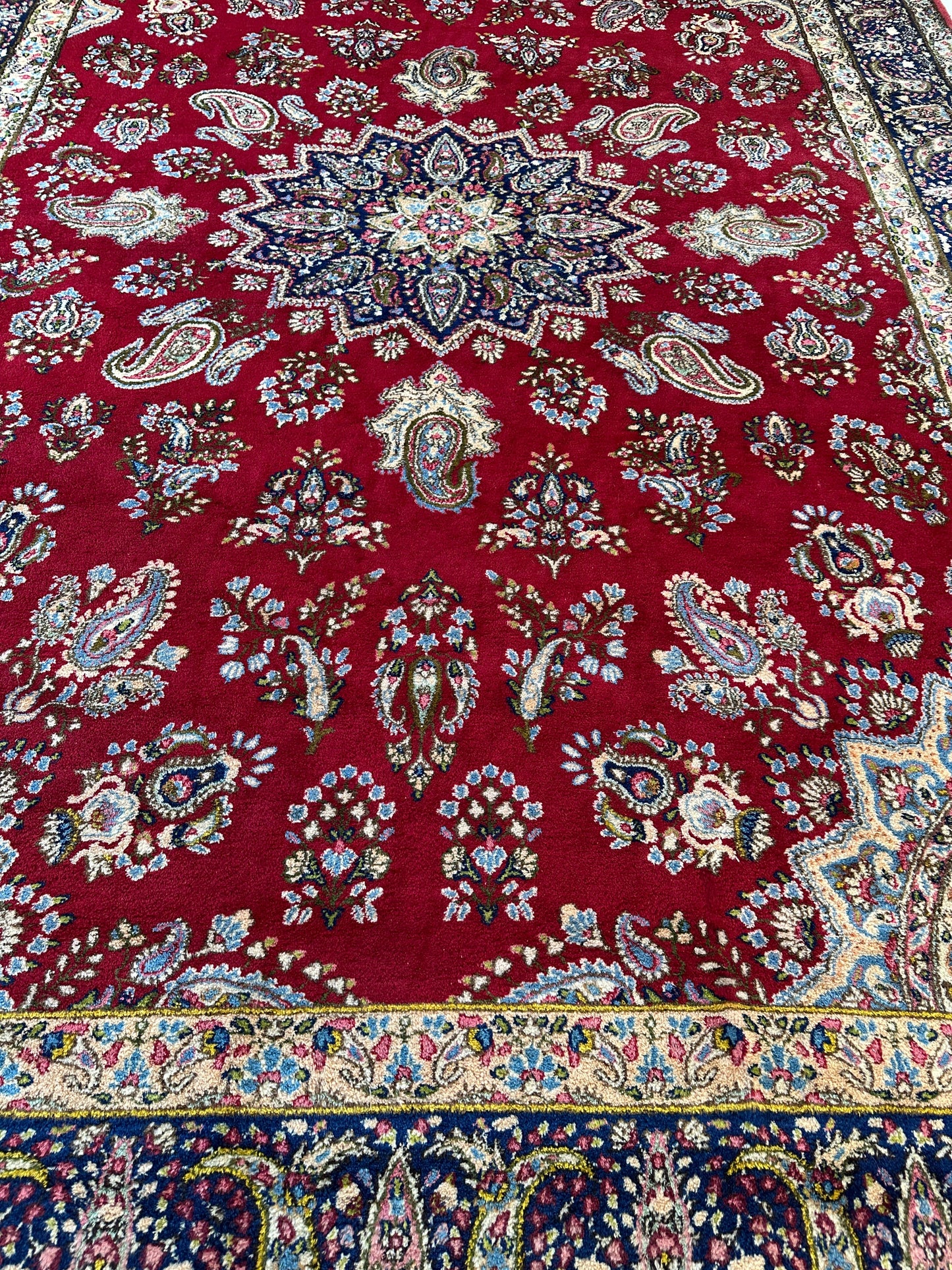 Vintage Kirman Persian Rug | 9’9” x 14’ | Thick Full-Pile Wool | Circa 1960 | K2029 - Tampa Home & Garden Store