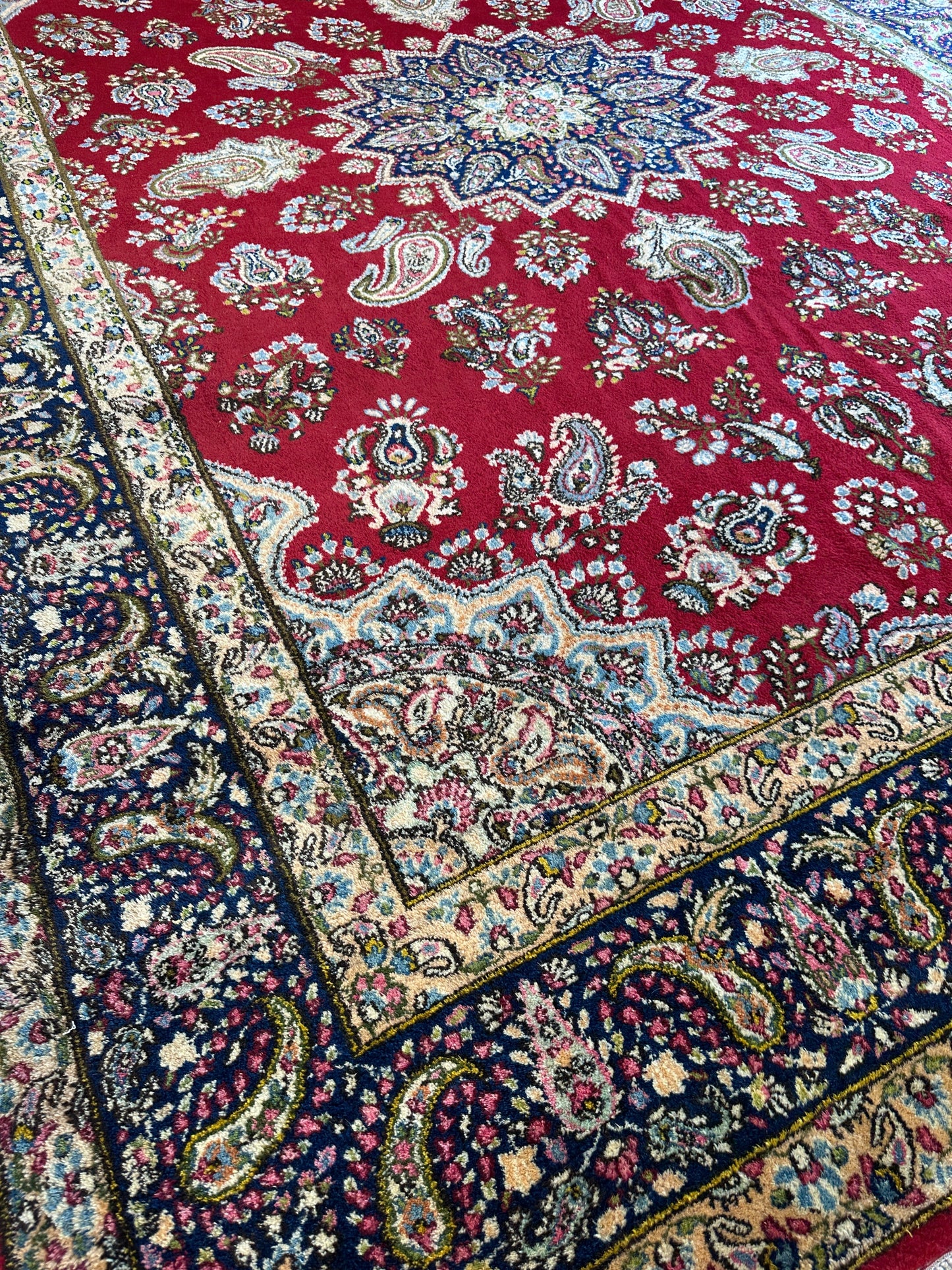 Vintage Kirman Persian Rug | 9’9” x 14’ | Thick Full-Pile Wool | Circa 1960 | K2029 - Tampa Home & Garden Store