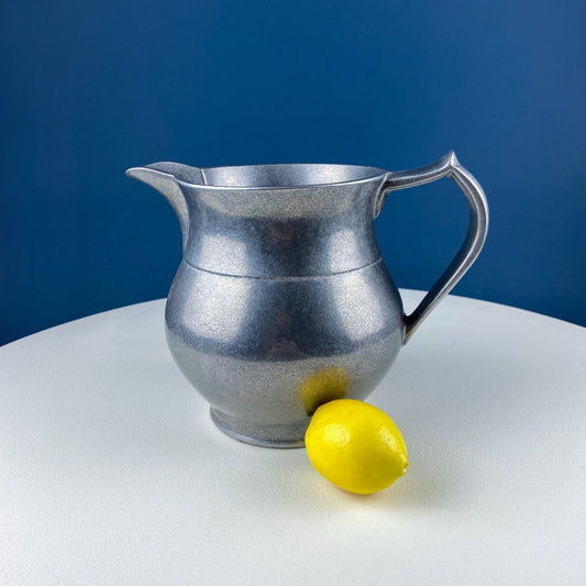 Vintage Large Pewter Pitcher, Pot, Vase. Rustic Home Decor. Table Decor. Gift for Pewter Collector Him Her. Dry or Live Flower Arrangements. - Tampa Home & Garden Store