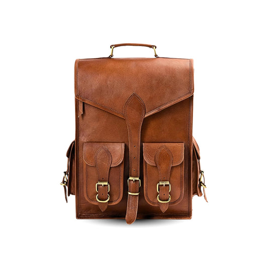 Vintage Leather Backpack Rucksack - Tampa Home & Garden Store
