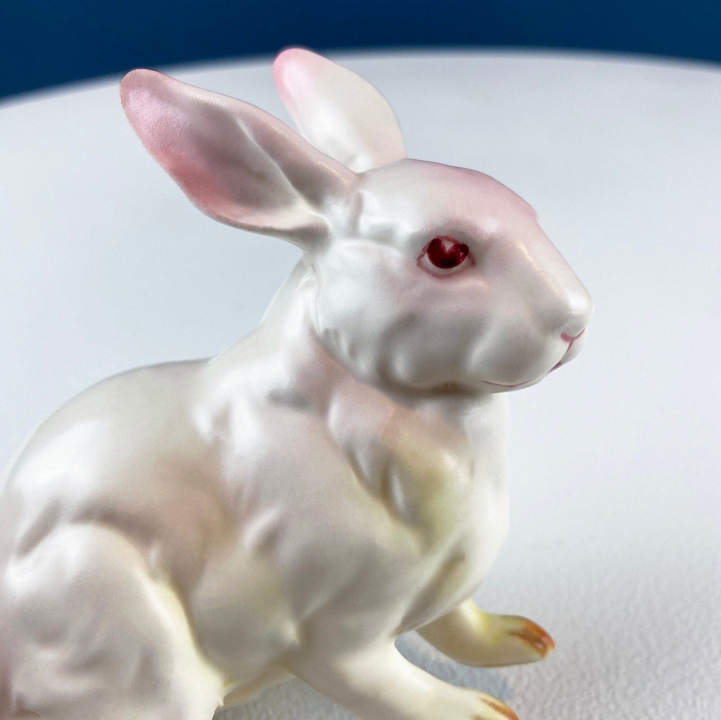 Vintage Lefton Bunny Figurine. Small Porcelain Sitting Rabbit. Hand-Painted Bunny. Easter/Spring Celebration. Collectible Table Decor. - Tampa Home & Garden Store
