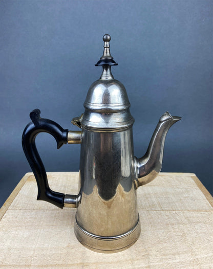 Vintage Metal Coffee Pot, Tea Pot with Creamer & Sugar Bowl with Black Handles. Marked WE B.P.M.S. - Tampa Home & Garden Store