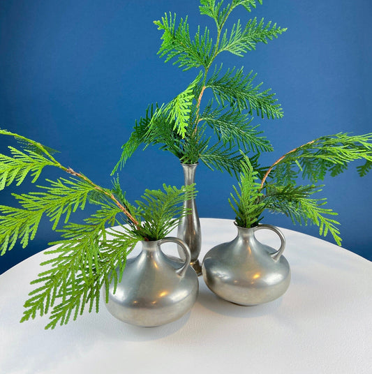 Vintage Pewter Collection of Small Vases. Set of Three. Collectible Royal Holland Pewter. Rustic Home Decor. Gift for Him or Her. - Tampa Home & Garden Store