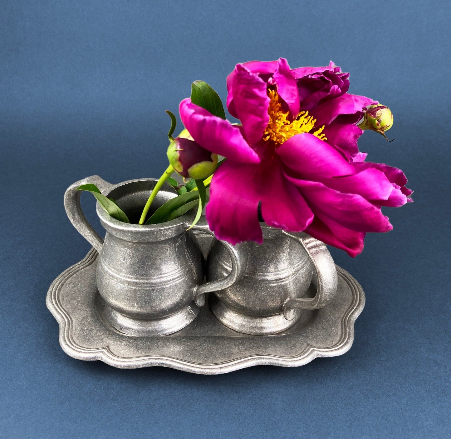 Vintage Pewter Creamer and Sugar Bowl. BWP USA. Collectible Pewter Set of Two. - Tampa Home & Garden Store