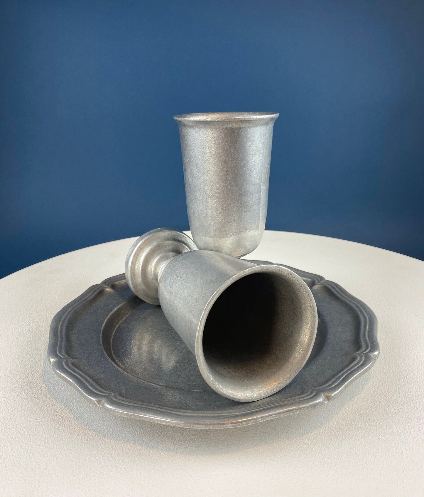 Vintage Pewter Goblet. Tavern RWP USA Barware.  Wilton Collection Wine / Water Goblet. - Tampa Home & Garden Store