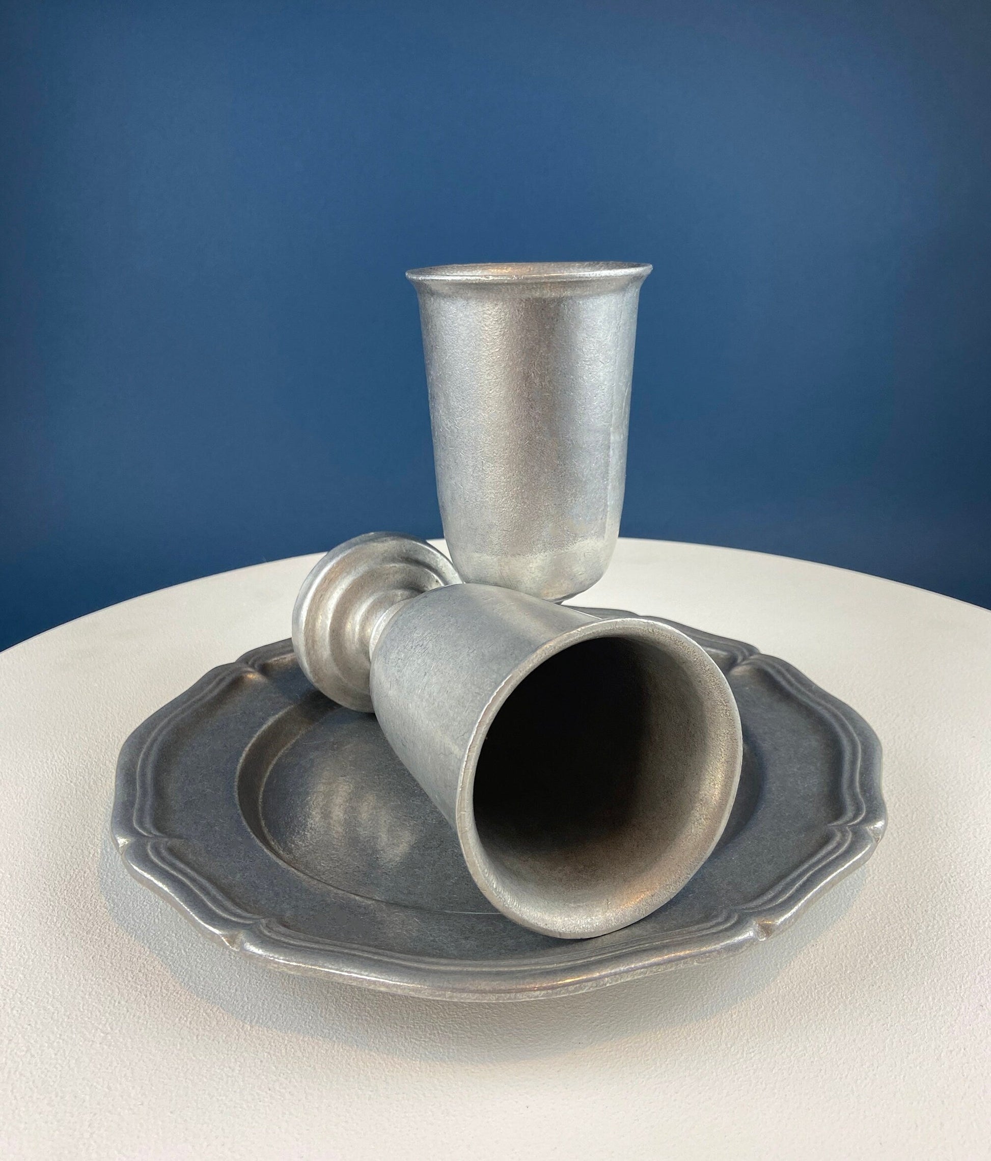 Vintage Pewter Goblet. Tavern RWP USA Barware.  Wilton Collection Wine / Water Goblet. - Tampa Home & Garden Store