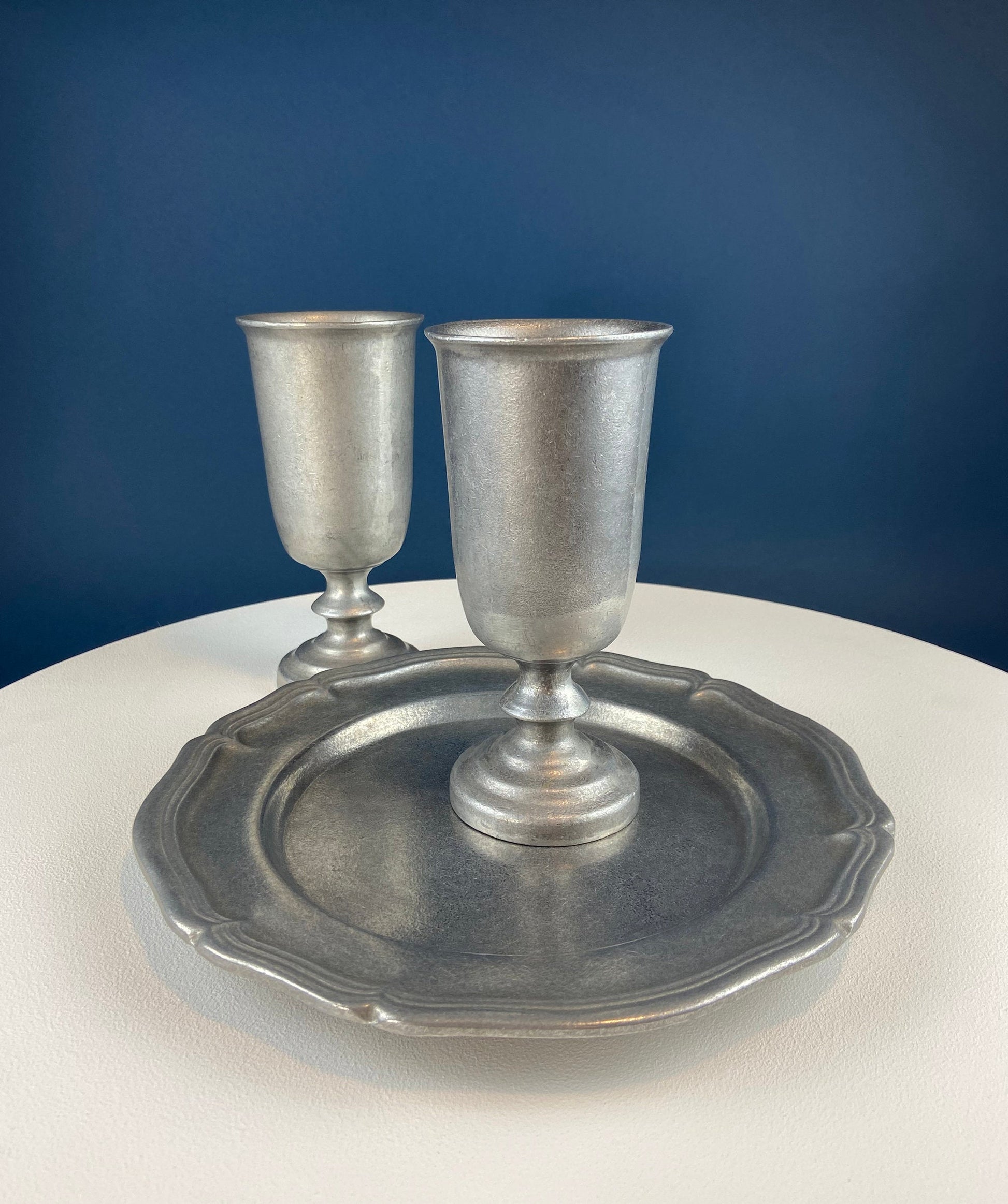 Vintage Pewter Goblet. Tavern RWP USA Barware.  Wilton Collection Wine / Water Goblet. - Tampa Home & Garden Store