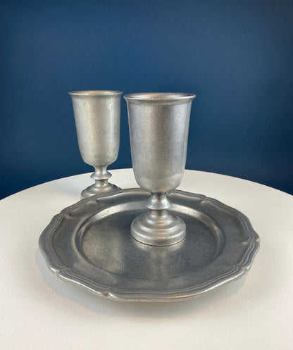 Vintage Pewter Goblet. Tavern RWP USA Barware.  Wilton Collection Wine / Water Goblet. - Tampa Home & Garden Store